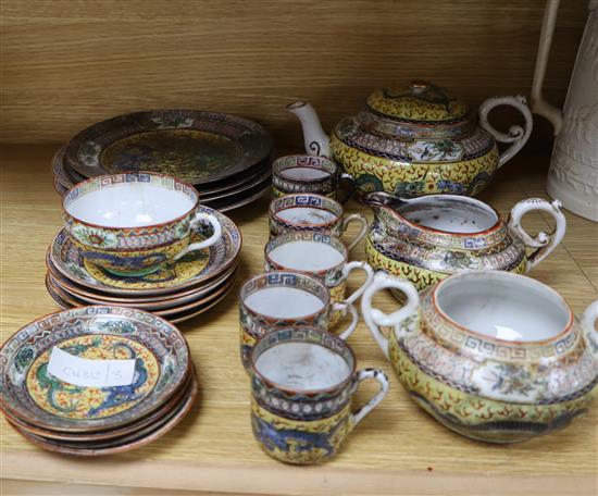 A 20th century Chinese porcelain part teaset